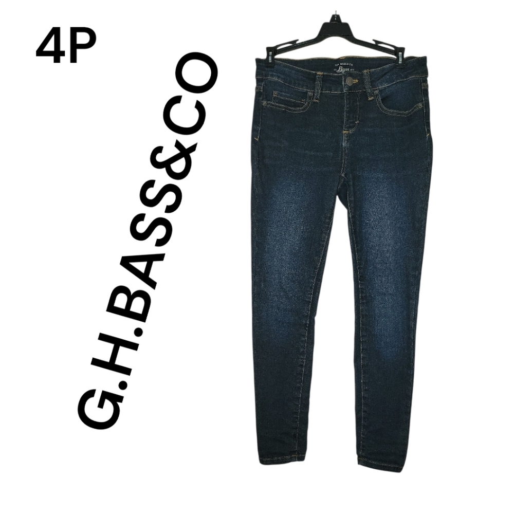 G.H. Bass & Co. Deep Indigo Low Rise Skinny Jeans, 4P, Petite, EUC